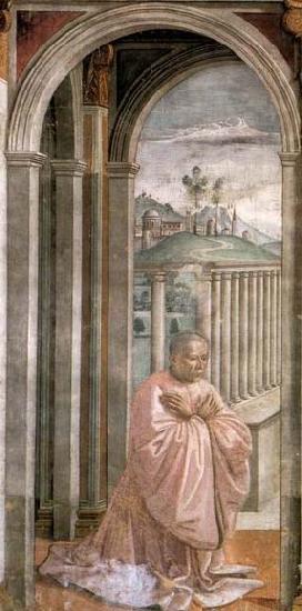 GHIRLANDAIO, Domenico Portrait of the Donor Giovanni Tornabuoni Spain oil painting art